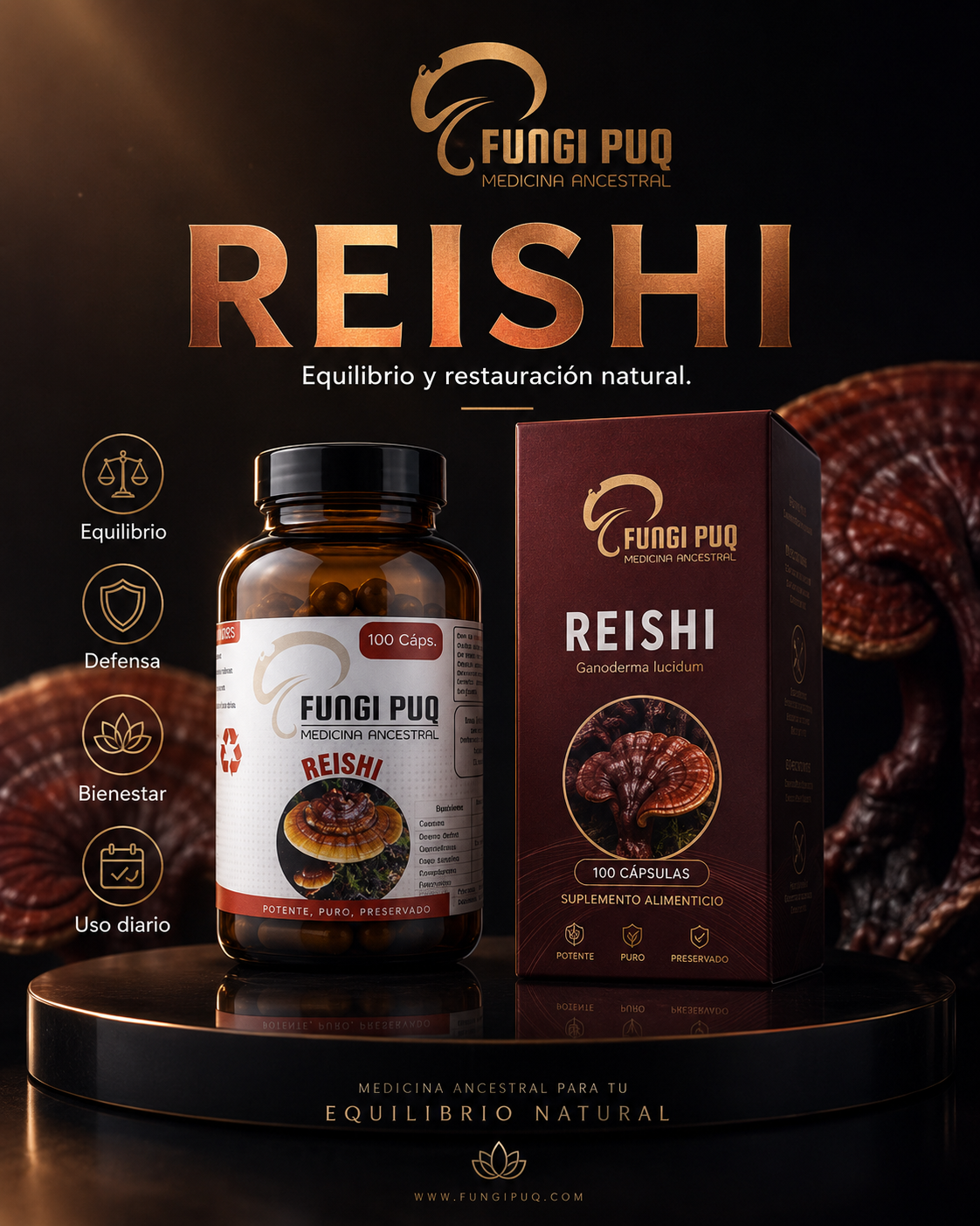 Reishi · Cápsulas 600 mg