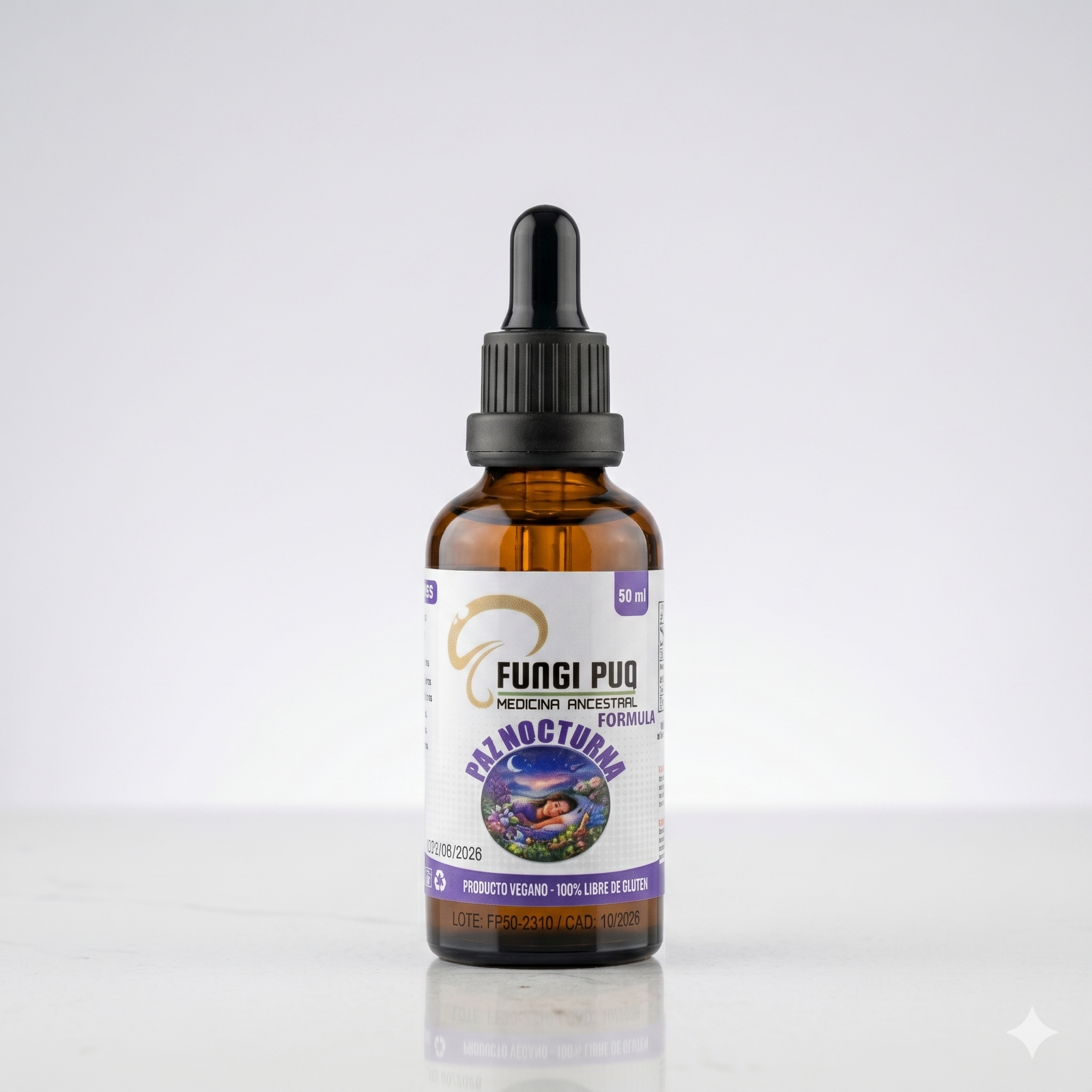 Fórmula Paz Nocturna Fungipuq — frasco con gotario